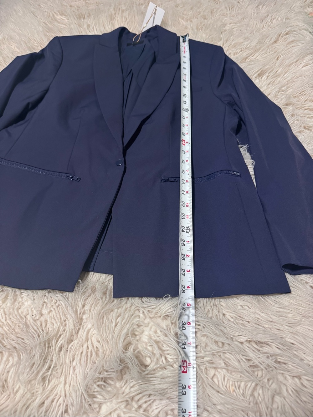 Quince Scuba Single Breasted Convertible Blazer Size XL Deep Navy NWT - Picture 8 of 15